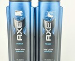 Axe Primed Just Clean Shampoo 12oz Lot of 2 - £45.62 GBP
