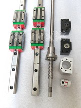 2 pcs HGR25-1000mm Linear rail &amp; HGH25CA &amp;RM2505-1000mm Ballscrew&amp;BF20/BK20 Kit - £226.46 GBP