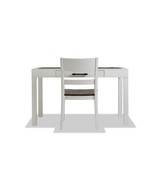 Fusion Black &amp; Gray Desk/White &amp; Brown with Drawer &amp; Chair - $229.00