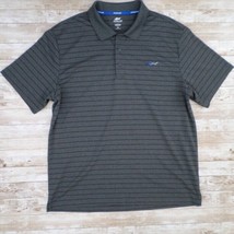 Greg Norman Attack Life Men&#39;s Golf Shirt XL Gray Stripe Play Dry - £14.12 GBP