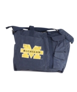 Vintage 90s Distressed University of Michigan Spell Out Tote Bag Multi-P... - $455.64 MXN