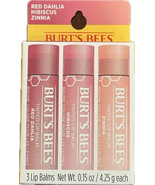 Burt&#39;s Bees Tinted Lip Balm | 3 Lip Balms (Red Dahlia, Hibiscus, Zinnia) - $247.19 MXN
