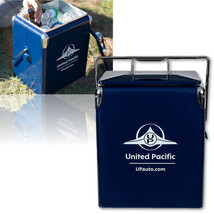 New United Pacific Vintage Style Metal Ice Box Drink Snack Picnic Blue C... - £66.80 GBP