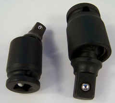 2pc 3/8" And 1/2" Drive Ball Joint Impact Universal Joint Socket Set CR-MO Black - $19.99