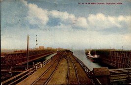 Duluth MINNESOTA-D.M.&amp; N Ore DOCKS- Lake Superior Mn - Vintage Postcard BK49 - £2.37 GBP