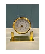Linden Quartz Desk Clock Gold Tone Finish Tested mid century modern Hong... - $43.47 CAD