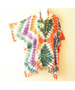 KG23 Tie Dye Batik Kimono Women Poncho Caftan Kaftan Tunic Blouse Top - ... - £19.50 GBP