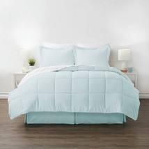 Full Size Microfiber 6-Piece Reversible Bed-in-a-Bag Comforter Set in Aqua Blue - $2,693.45 MXN