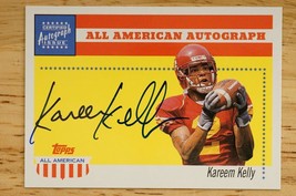 2003 Topps All American Kareem Kelly Auto RC AA-KKE USC Trojans Football Card - £6.76 GBP