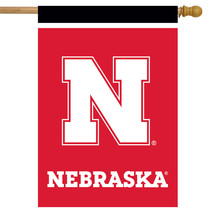 Nebraska Cornhuskers House Flag Ncaa Licensed 28&quot; X 40&quot; - £33.79 GBP