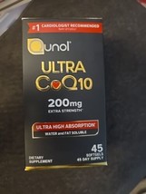 Qunol CoQ10 200mg Ultra High Absorption Extra Strength 45 Softgels (MO1) - £16.58 GBP