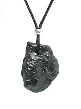 Shungite Necklace Pendant Freeform Gemstone Mineral EMF Protection Bead ... - £25.01 GBP