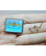 WWII Royal Air Force Rev Paint Blue Butterfly Under Glass Pin Per Ardua ... - $4,251.63 MXN