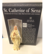 Saint Catherine of Siena Small 3.75&quot;  Statue, Bio &amp; Prayer Card, New #RM... - $456.48 MXN