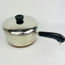 Revere Ware 1801 2 Qt Saucepan w/Lid Copper Bottom Stainless Steel Made In USA - £17.05 GBP