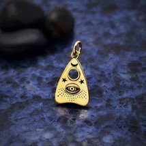 Bronze Ouija Planchette Charm with All Seeing Eye 20x11mm - $269.79 MXN