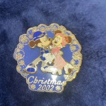 Tokyo Disney Sea Christmas 2002 Mickey &amp; Minnie Blue Disney Pin - £7.76 GBP