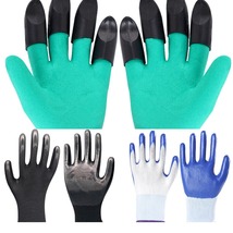 Gardening Digging Planting Pruning Tools Lawn Care 8 Claws Garden Geniee Gloves - £15.62 GBP+