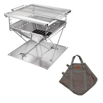 3-in-1 Portable Stainless Steel Wood Burning Grill and Fire Pit - $7,389.86 MXN