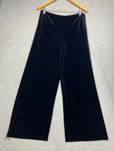 Alex Evening Velour Pants Womens Petite Sz LP Pull On Elastic Waist Lounge Black - £24.93 GBP