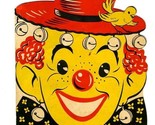 Hotel Stephen F Austin Kids Menu Austin Texas 1950&#39;s Clown Face  - £50.58 GBP