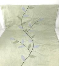 Eddie Bauer Home Fabric Shower Curtain Cotton Vine Green Blue 70 x 75 - $26.72