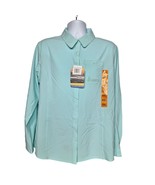 Mossy Oak Elements Men&#39;s Button Up Fishing Shirt 2XL Solid Blue Coolcore - £31.64 GBP