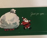 Vintage Christmas Card Cash Holder Santa Claus Box4 - $3.95