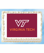 Virginia Tech Edible Image Topper Cupcake Frosting 1/4 Sheet 8.5 x 11&quot; - $11.75