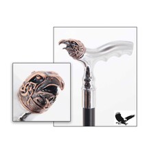 36" Copper Eagle Head Handle Gentlemen Walking Black Steel Sturdy Cane Stick image 3
