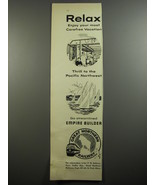 1954 Great Northern Railway Ad - Relax enjoy your most carefree vacation - £14.55 GBP