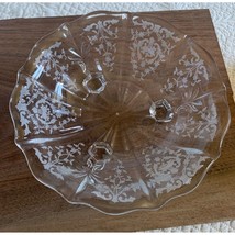 Vintage Fostoria Navarre Depression Etched 3 Footed Candy Glass dish - $25.03
