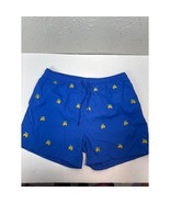 Warren Webber Beachwear Blue Lemon Print Mens Swim Trunks Size XL - $465.54 MXN