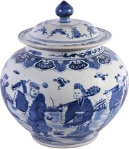 Ginger Jar Vase Eight Immortals Vases Blue Colors May Vary White Variable - $399.00