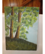 Art painting on canvas acrylics  Trees on a Hill - €15,39 EUR