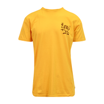 Quiksilver Men&#39;s T-Shirt Golden Yellow World Peace Graphic S/S (S11) - £14.04 GBP