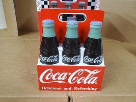 Coca Cola Ceramic Cookie Jar Container 6 Pack Bottles serve ice cold - $46.39
