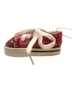 Christmas Red Jewel Encrusted Low Top Sneaker Christmas Ornament - £9.04 GBP