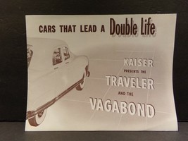 Kaiser Presents the Traveler and the Vagabond Sales Brochure 1949  - $80.98