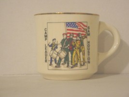 BSA 1970&#39;s Boy Scout Coffee Mug Cup Sam Houston Area Council Camp Leader - £3.97 GBP