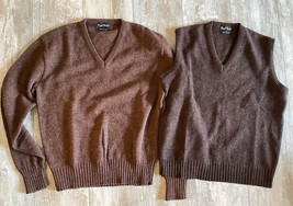 Vintage Women’s Large Royal Knight Union Made Wool Blend Sweater &amp; Sweater Vest - $19.98