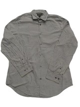 Banana Republic Men Shirt Size L Button Up Long Sleeve Gray Stripe - $18.70