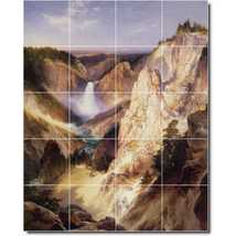 Thomas Moran Waterfall Painting Ceramic Tile Mural P06365 - £157.38 GBP+