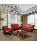 6 Piece Modern Cowhide Leather Reclining Living Room Set Brown - €1.519,21 EUR