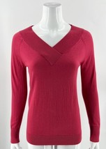 Ann Taylor V Neck Sweater Size Small Rose Pink Long Sleeve Pullover Womens - $29.70