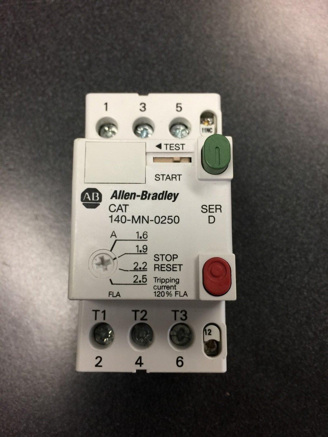  Allen-Bradley 140-MN-0250 SER.D Manual Motor Starter-Protector 1.6-2.5Amp  - $27.90