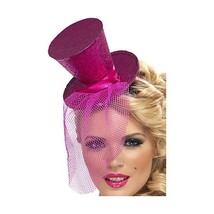 Smiffy&#39;s Fever Mini Tophat on Headband - Hot Pink  - £19.93 GBP