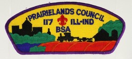 Vintage BSA Boy Scout Scouting PRAIRIELANDS Council Patch 117 Illinois I... - $8.95
