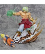 25cm Dragon Ball Super Saiyan Broly Full Power vs Son Goku Statue Figure... - £34.00 GBP