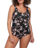 Artesands Raphael Underwire Tankini Top US Plus SZ18 Black Multi $119 - $51.48